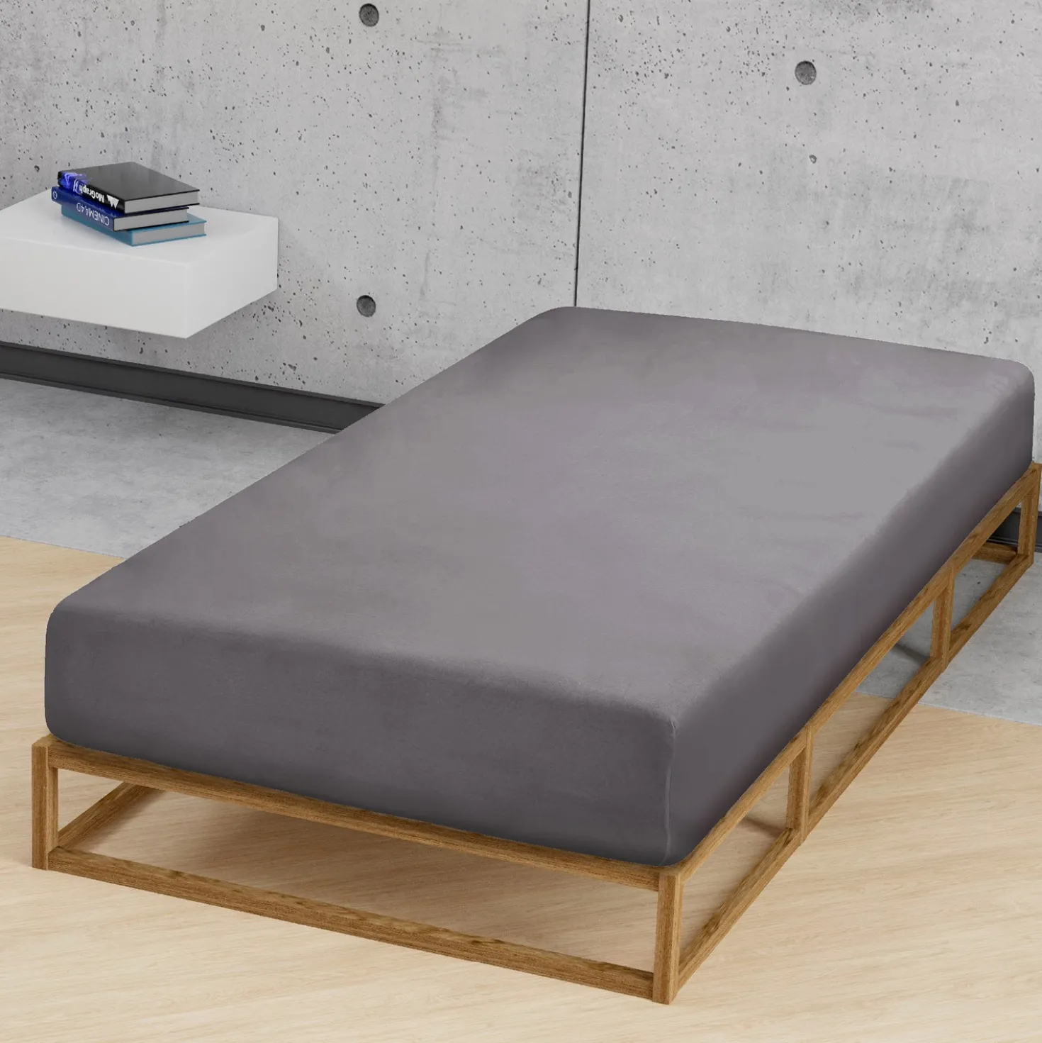 biberna Feinjersey-Spannbetttuch silber/grau, 1x 140x200 cm - 160x200 cm