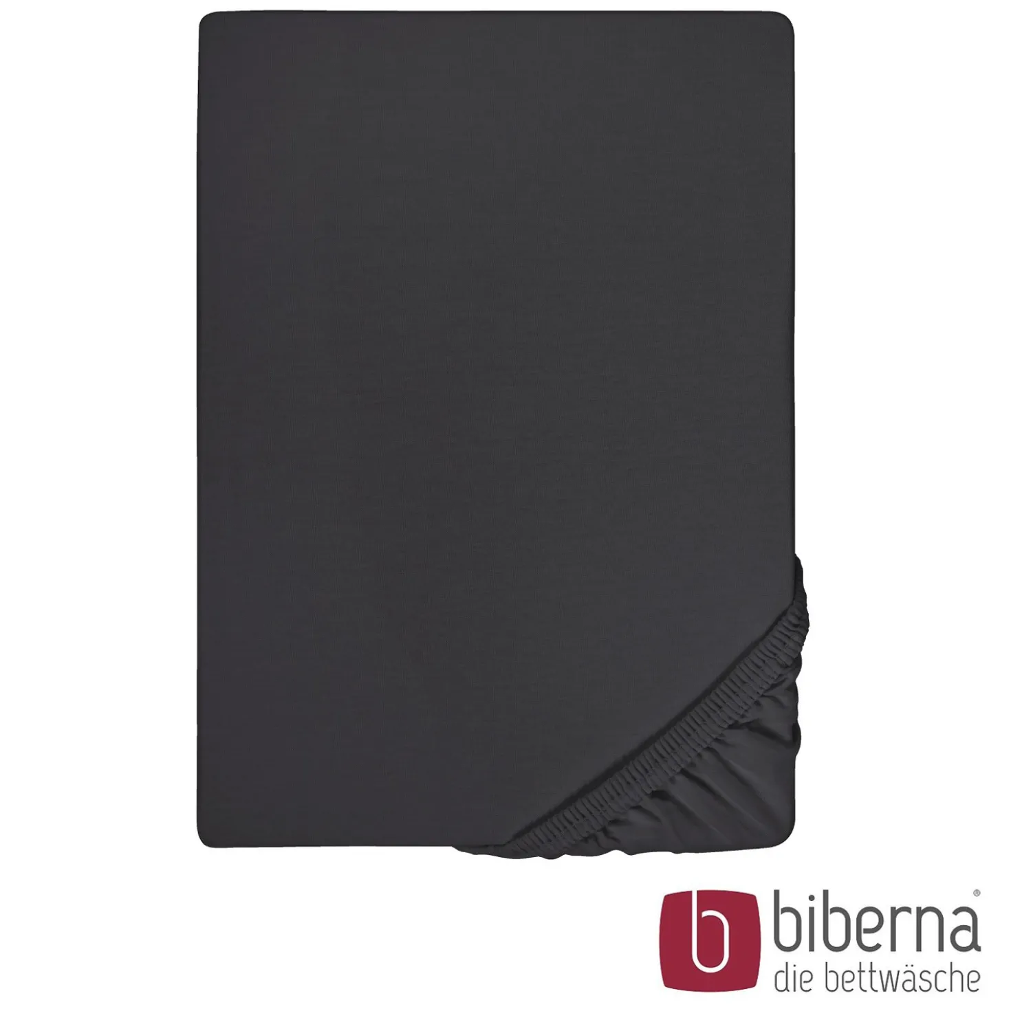biberna Feinjersey-Spannbetttuch titanium, 1x 140x200 cm - 160x200 cm