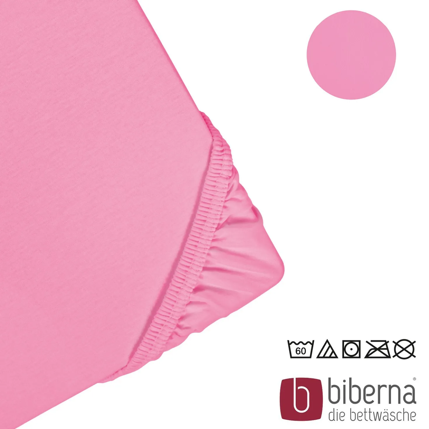 biberna Feinjersey-Spannbetttuch pink, 1x 140x200 cm - 160x200 cm