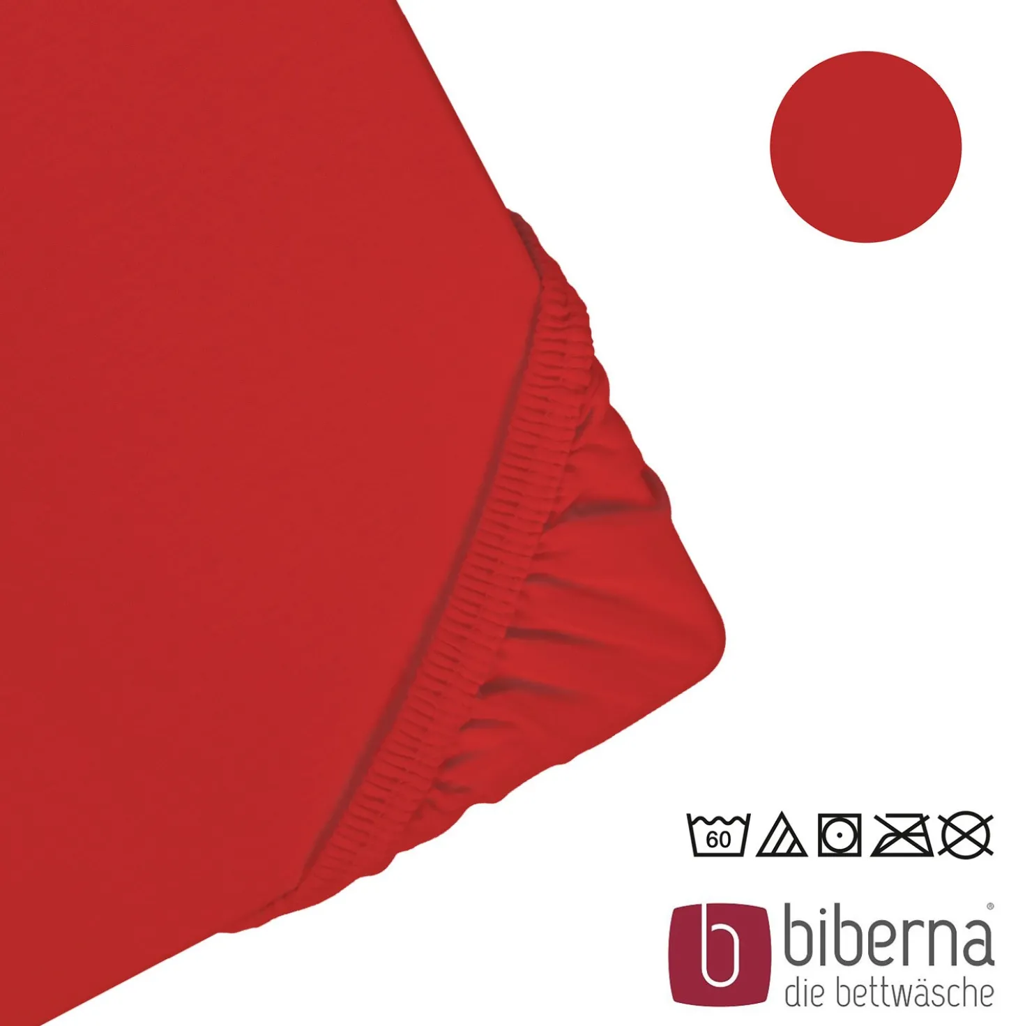 biberna Feinjersey-Spannbetttuch rot, 1x 140x200 cm - 160x200 cm