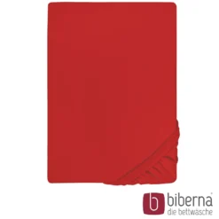 biberna Feinjersey-Spannbetttuch rot, 1x 140x200 cm - 160x200 cm