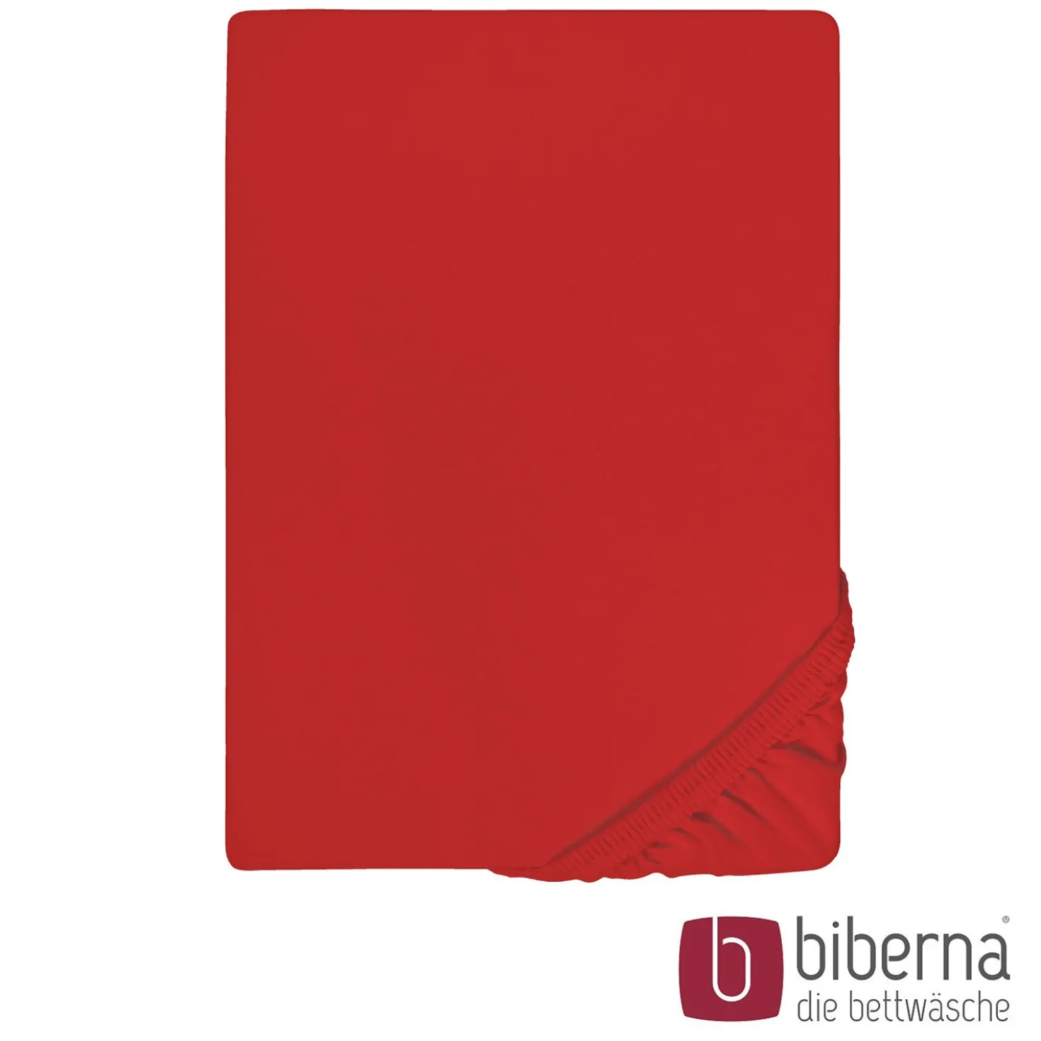 biberna Feinjersey-Spannbetttuch rot, 1x 140x200 cm - 160x200 cm