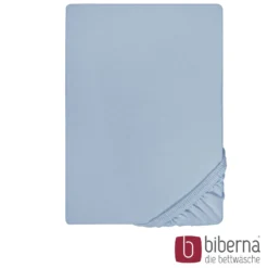 biberna Feinjersey-Spannbetttuch eisblau, 1x 140x200 cm - 160x200 cm