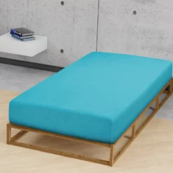 biberna Feinjersey-Spannbetttuch türkis, 1x 140x200 cm - 160x200 cm