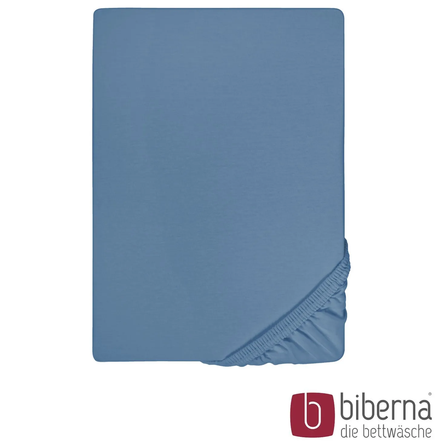 biberna Feinjersey-Spannbetttuch azurblau, 1x 140x200 cm - 160x200 cm