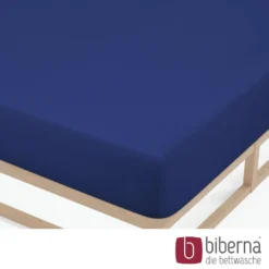 biberna Feinjersey-Spannbetttuch saphir, 1x 140x200 cm - 160x200 cm