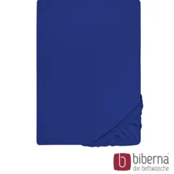 biberna Feinjersey-Spannbetttuch saphir, 1x 140x200 cm - 160x200 cm