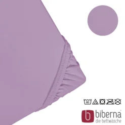 biberna Feinjersey-Spannbetttuch viola, 1x 140x200 cm - 160x200 cm