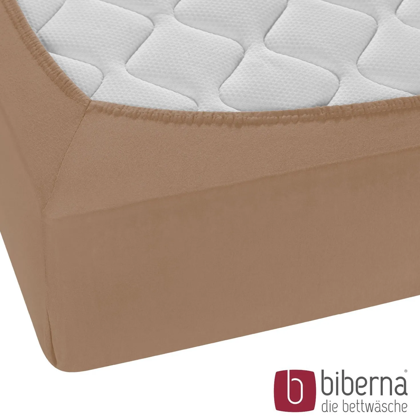 biberna Feinjersey-Spannbetttuch macchiato, 1x 140x200 cm - 160x200 cm