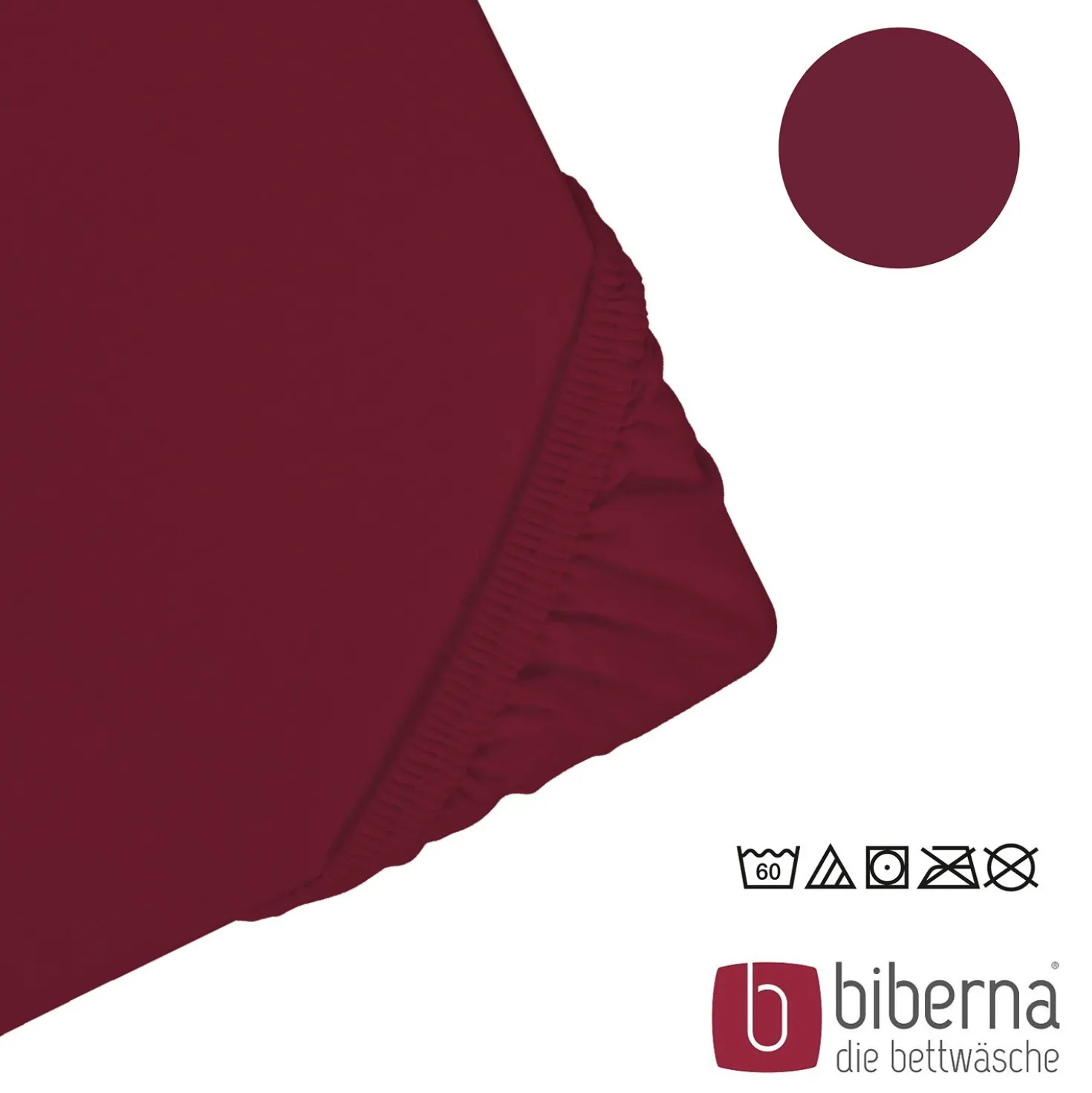 biberna Feinjersey-Spannbetttuch burgund, 1x 140x200 cm - 160x200 cm