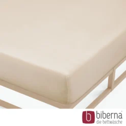 biberna Feinjersey-Spannbetttuch kitt, 1x 140x200 cm - 160x200 cm