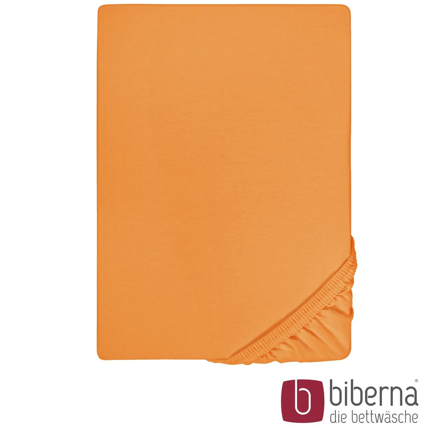 biberna Feinjersey-Spannbetttuch nektarine, 1x 140x200 cm - 160x200 cm