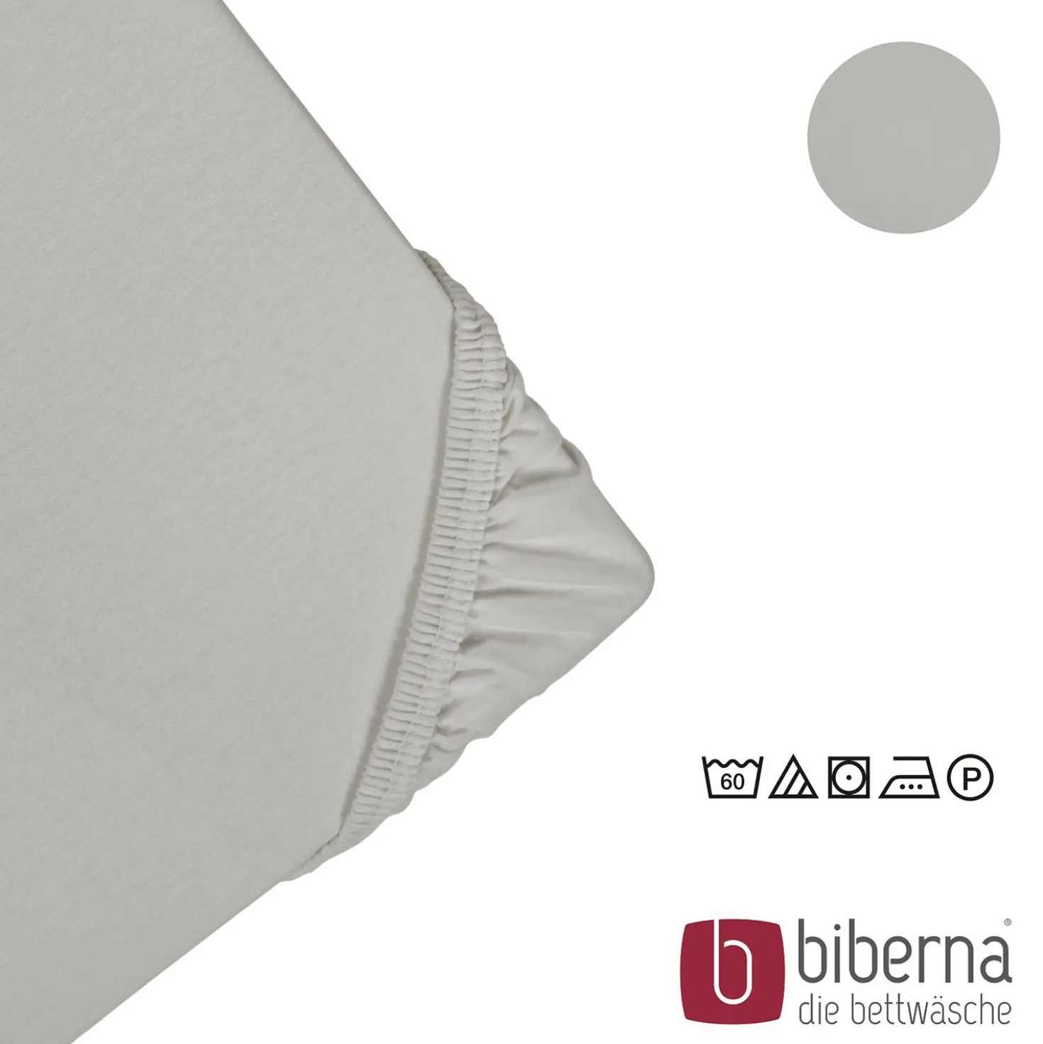 biberna Feinjersey-Spannbetttuch sturmgrau, 1x 180x200 cm - 200x200 cm
