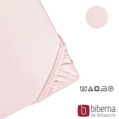 biberna Feinjersey-Spannbetttuch rose, 1x 180x200 cm - 200x200 cm