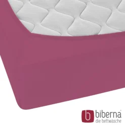 biberna Feinjersey-Spannbetttuch brombeer, 1x 180x200 cm - 200x200 cm