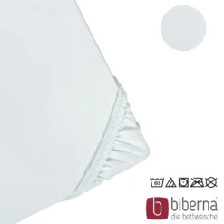 biberna Feinjersey-Spannbetttuch ciel, 1x 180x200 cm - 200x200 cm