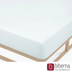 biberna Feinjersey-Spannbetttuch ciel, 1x 180x200 cm - 200x200 cm