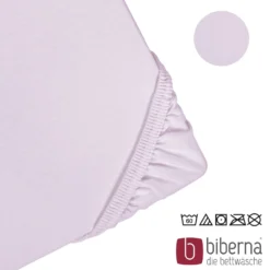 biberna Feinjersey-Spannbetttuch flieder, 1x 180x200 cm - 200x200 cm