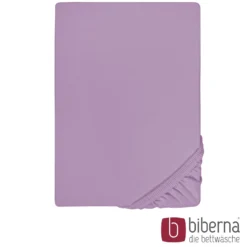 biberna Feinjersey-Spannbetttuch viola, 1x 180x200 cm - 200x200 cm