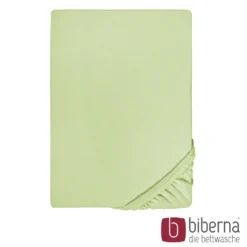 biberna Feinjersey-Spannbetttuch pistaziengrün, 1x 180x200 cm - 200x200 cm