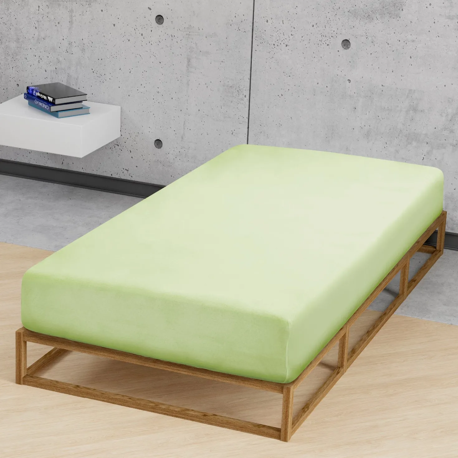 biberna Feinjersey-Spannbetttuch pistaziengrün, 1x 180x200 cm - 200x200 cm