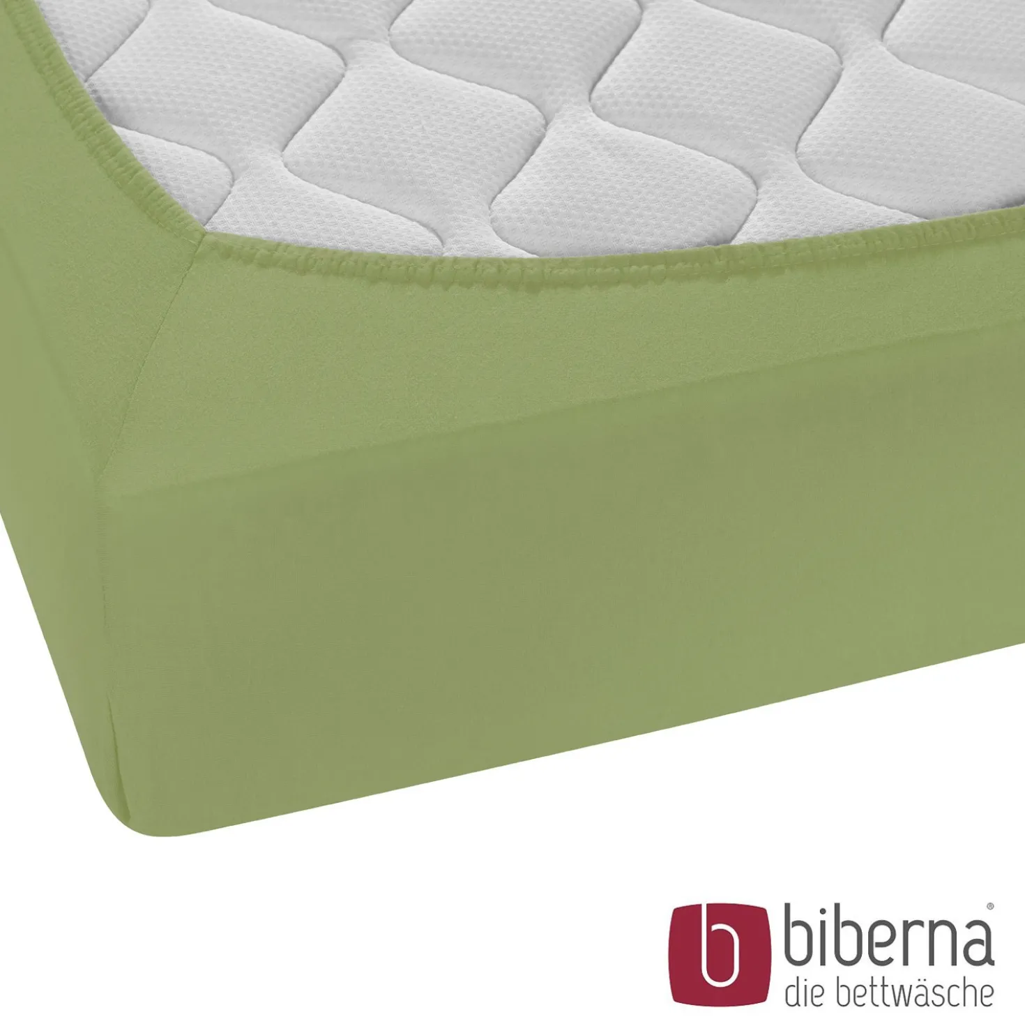 biberna Feinjersey-Spannbetttuch fichte, 1x 180x200 cm - 200x200 cm