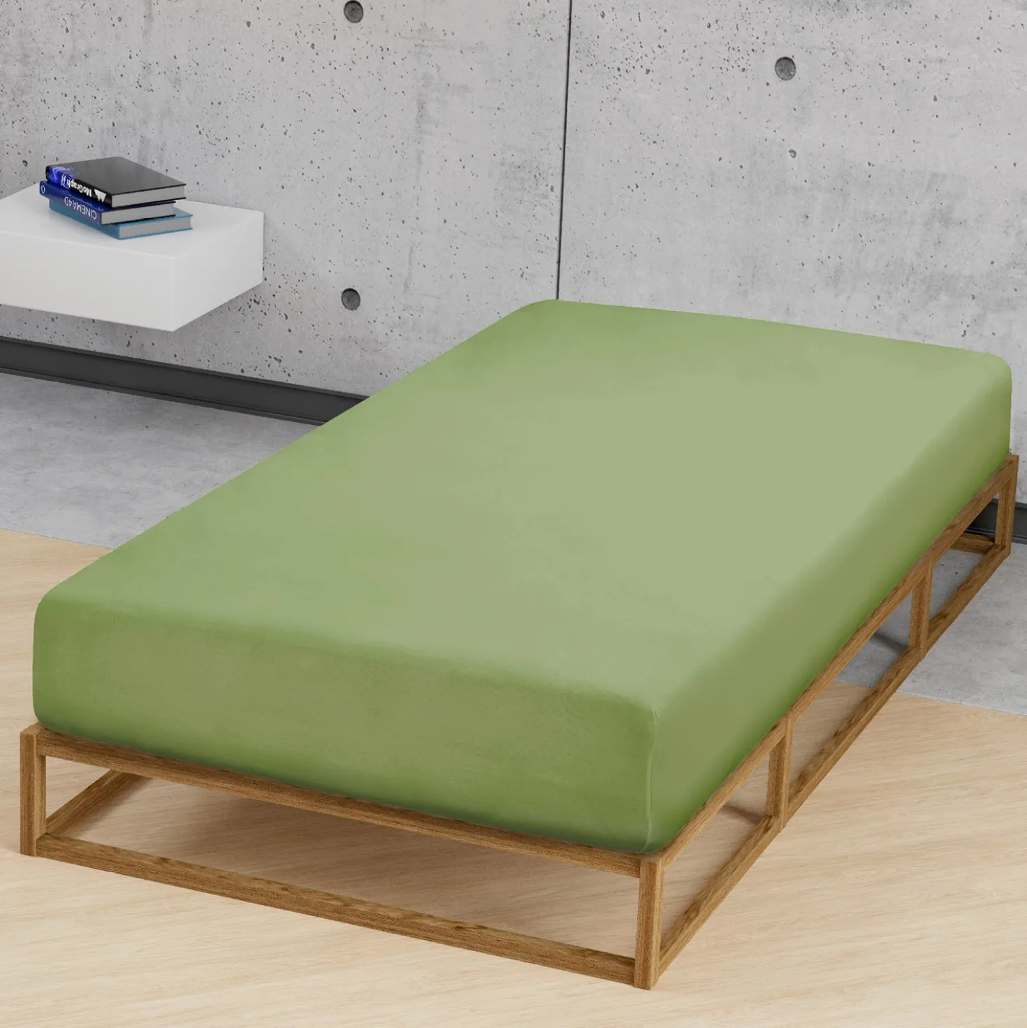 biberna Feinjersey-Spannbetttuch fichte, 1x 180x200 cm - 200x200 cm