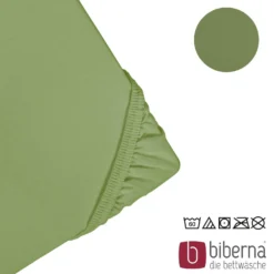 biberna Feinjersey-Spannbetttuch fichte, 1x 180x200 cm - 200x200 cm