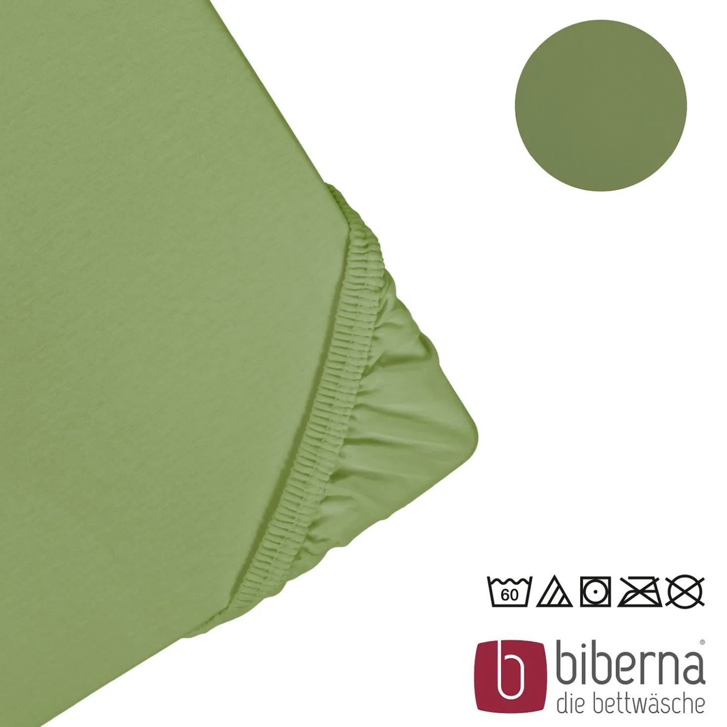 biberna Feinjersey-Spannbetttuch fichte, 1x 180x200 cm - 200x200 cm