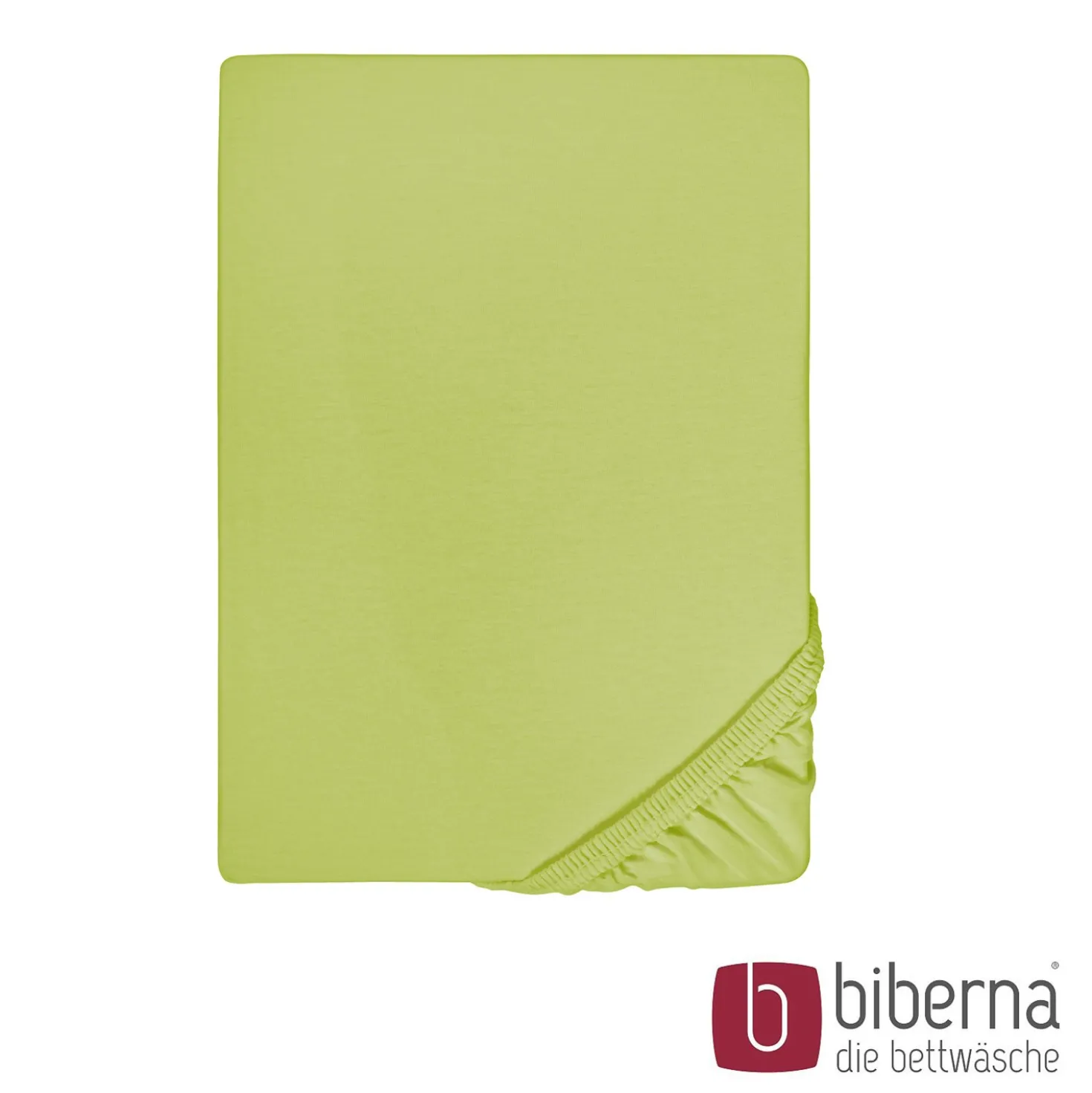 biberna Feinjersey-Spannbetttuch apfelgrün, 1x 180x200 cm - 200x200 cm