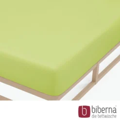 biberna Feinjersey-Spannbetttuch apfelgrün, 1x 180x200 cm - 200x200 cm