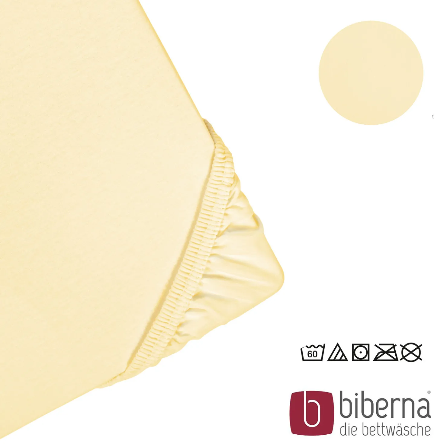 biberna Feinjersey-Spannbetttuch gelb, 1x 180x200 cm - 200x200 cm