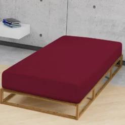 biberna Feinjersey-Spannbetttuch burgund, 1x 180x200 cm - 200x200 cm
