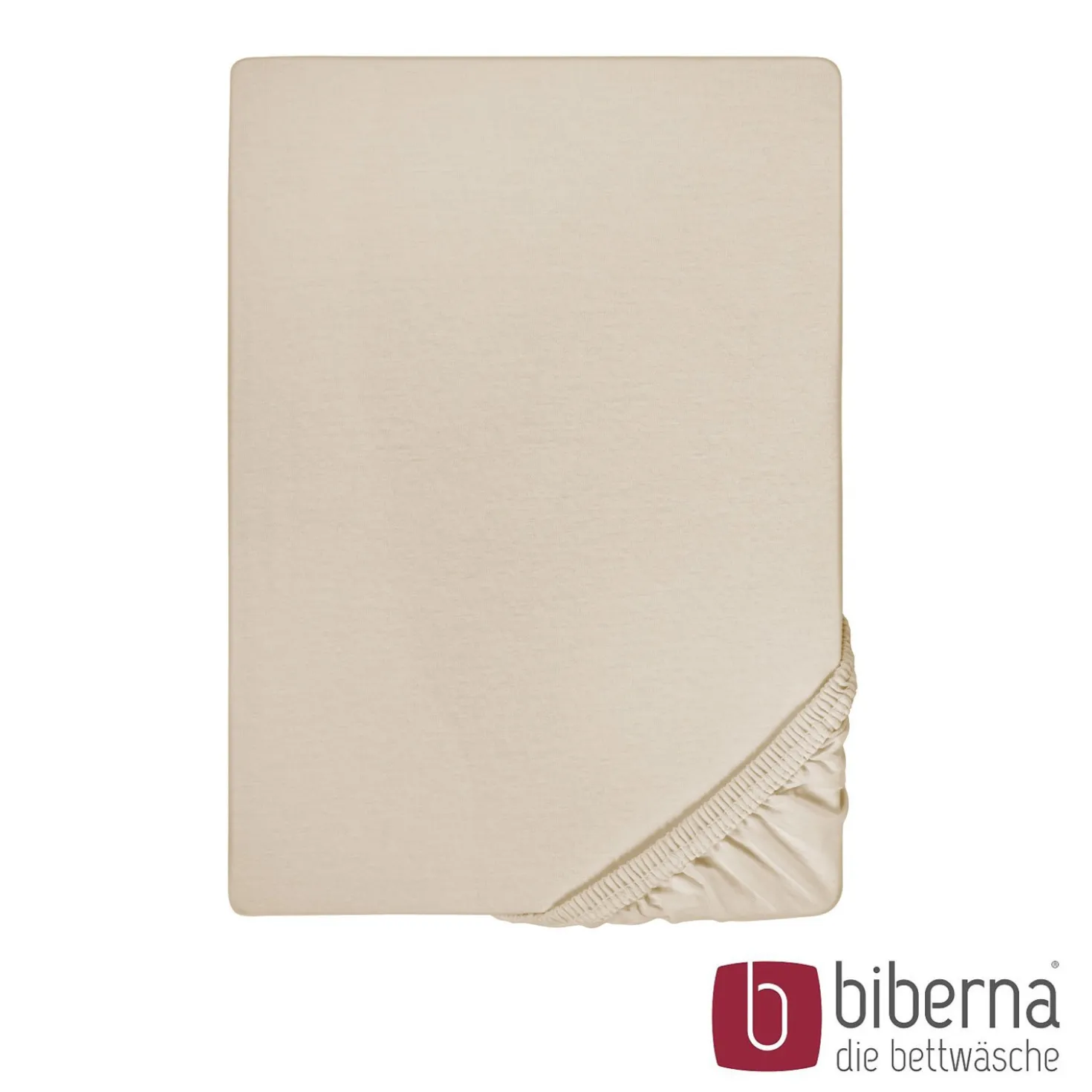 biberna Feinjersey-Spannbetttuch kitt, 1x 180x200 cm - 200x200 cm