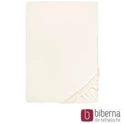biberna Feinjersey-Spannbetttuch natur, 1x 180x200 cm - 200x200 cm