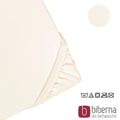 biberna Feinjersey-Spannbetttuch natur, 1x 180x200 cm - 200x200 cm