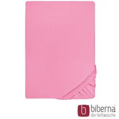 biberna Feinjersey-Spannbetttuch pink, 1x 60x120 cm - 70x140 cm
