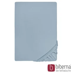 biberna Feinjersey-Spannbetttuch taubenblau, 1x 60x120 cm - 70x140 cm
