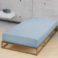 biberna Feinjersey-Spannbetttuch taubenblau, 1x 60x120 cm - 70x140 cm