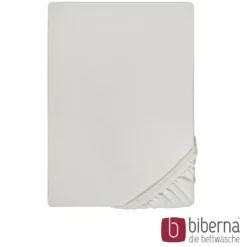 biberna Feinjersey-Spannbetttuch grau, 1x 90x190 cm - 100x200 cm