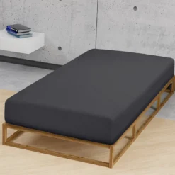 biberna Feinjersey-Spannbetttuch titanium, 1x 90x190 cm - 100x200 cm