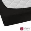 biberna Feinjersey-Spannbetttuch schwarz, 1x 90x190 cm - 100x200 cm