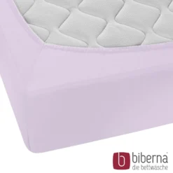 biberna Feinjersey-Spannbetttuch flieder, 1x 60x120 cm - 70x140 cm