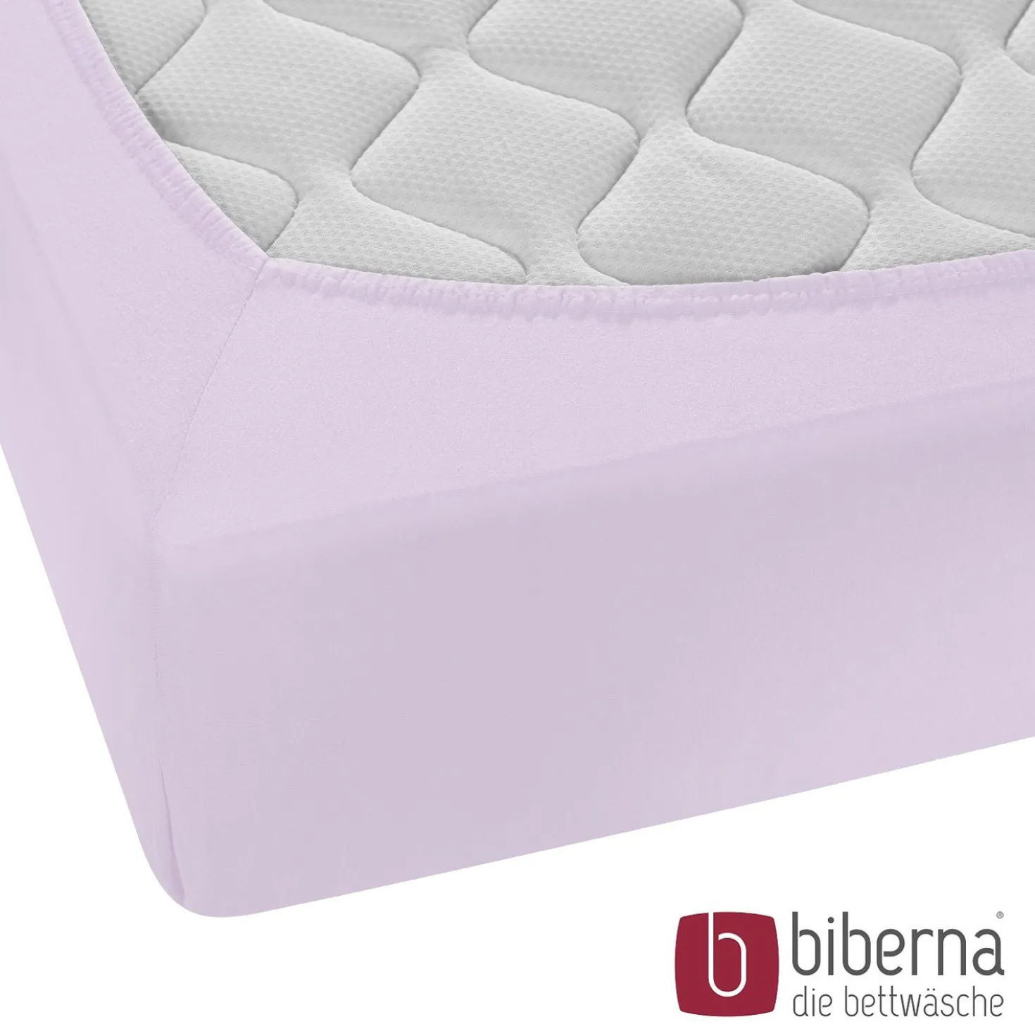 biberna Feinjersey-Spannbetttuch flieder, 1x 60x120 cm - 70x140 cm
