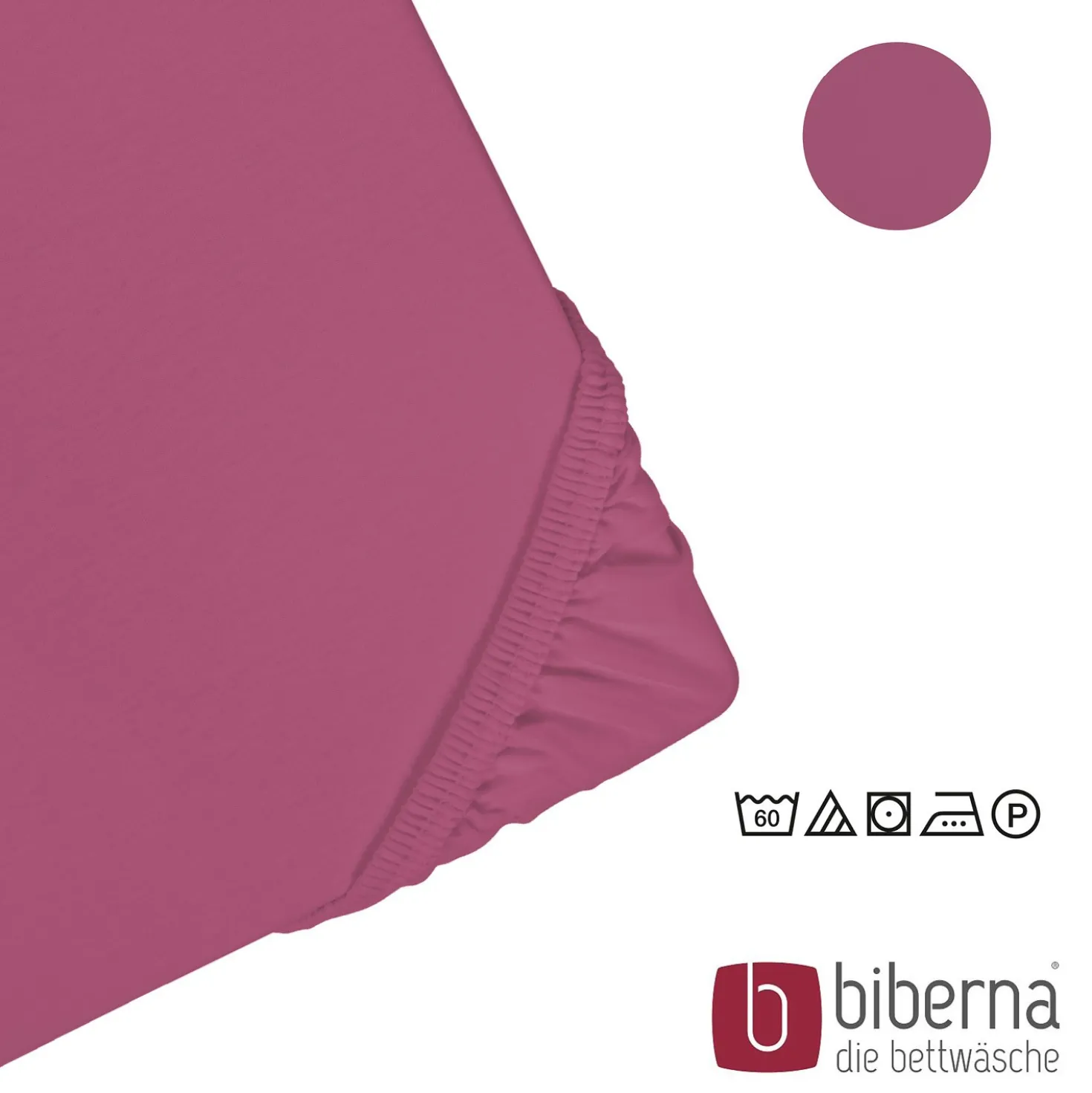 biberna Feinjersey-Spannbetttuch brombeer, 1x 90x190 cm - 100x200 cm