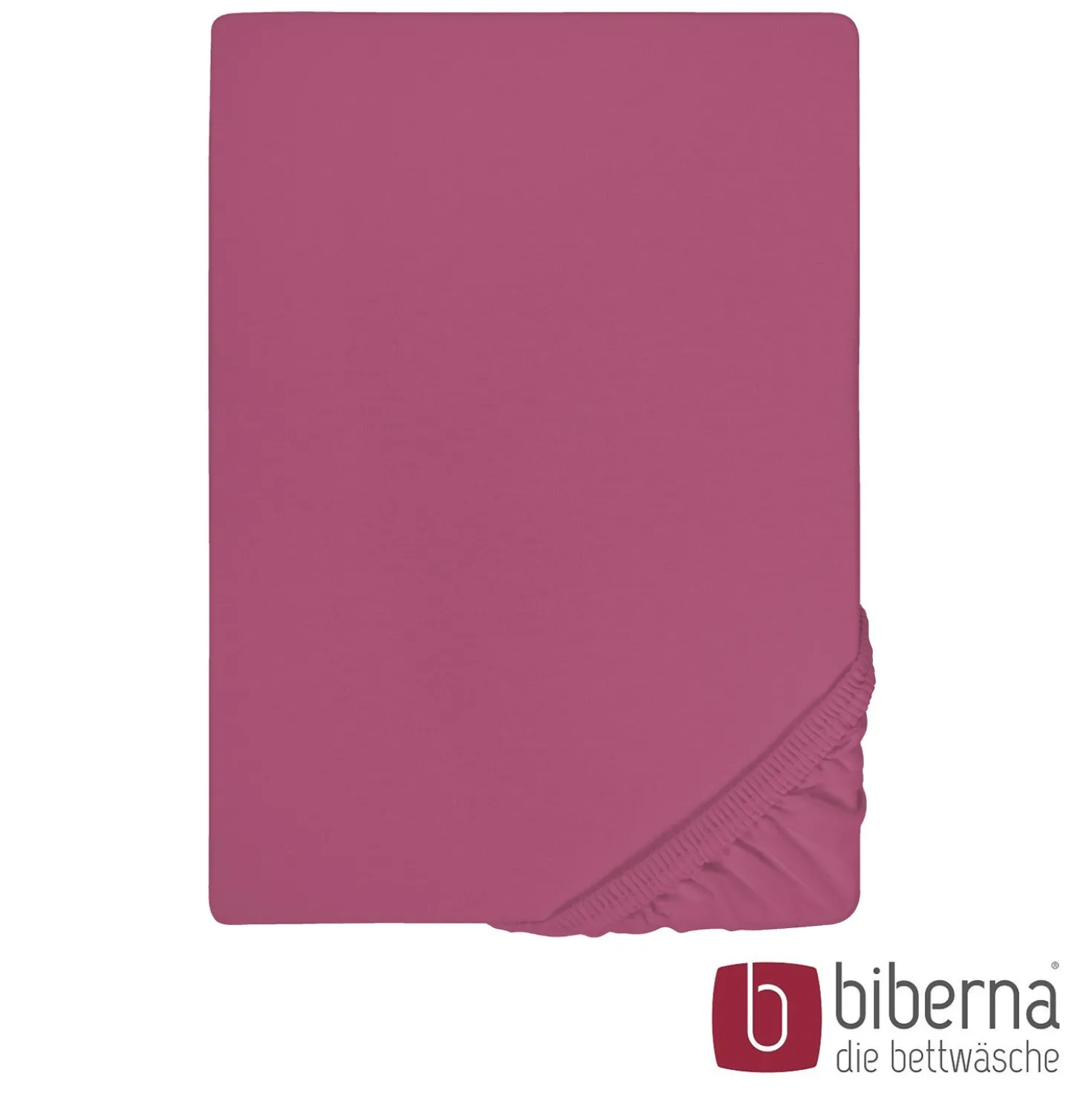 biberna Feinjersey-Spannbetttuch brombeer, 1x 90x190 cm - 100x200 cm