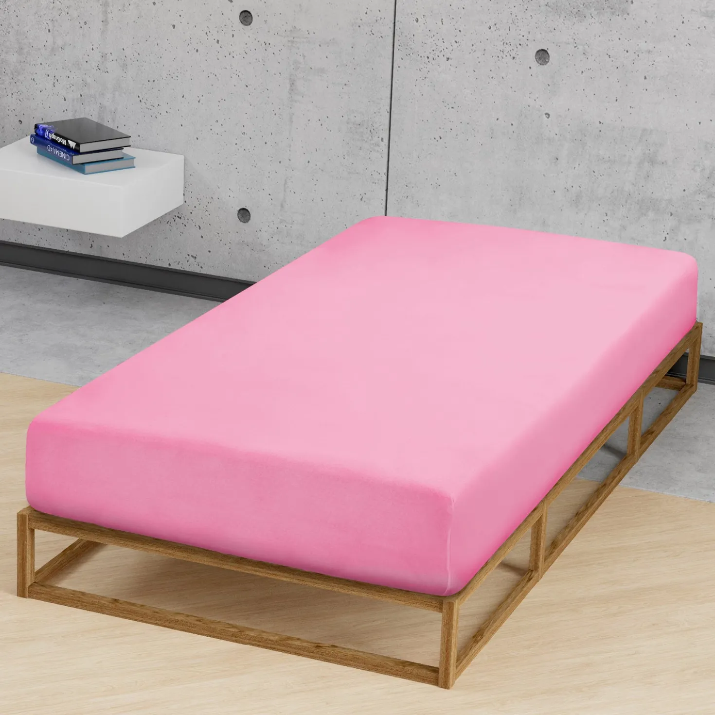 biberna Feinjersey-Spannbetttuch pink, 1x 90x190 cm - 100x200 cm