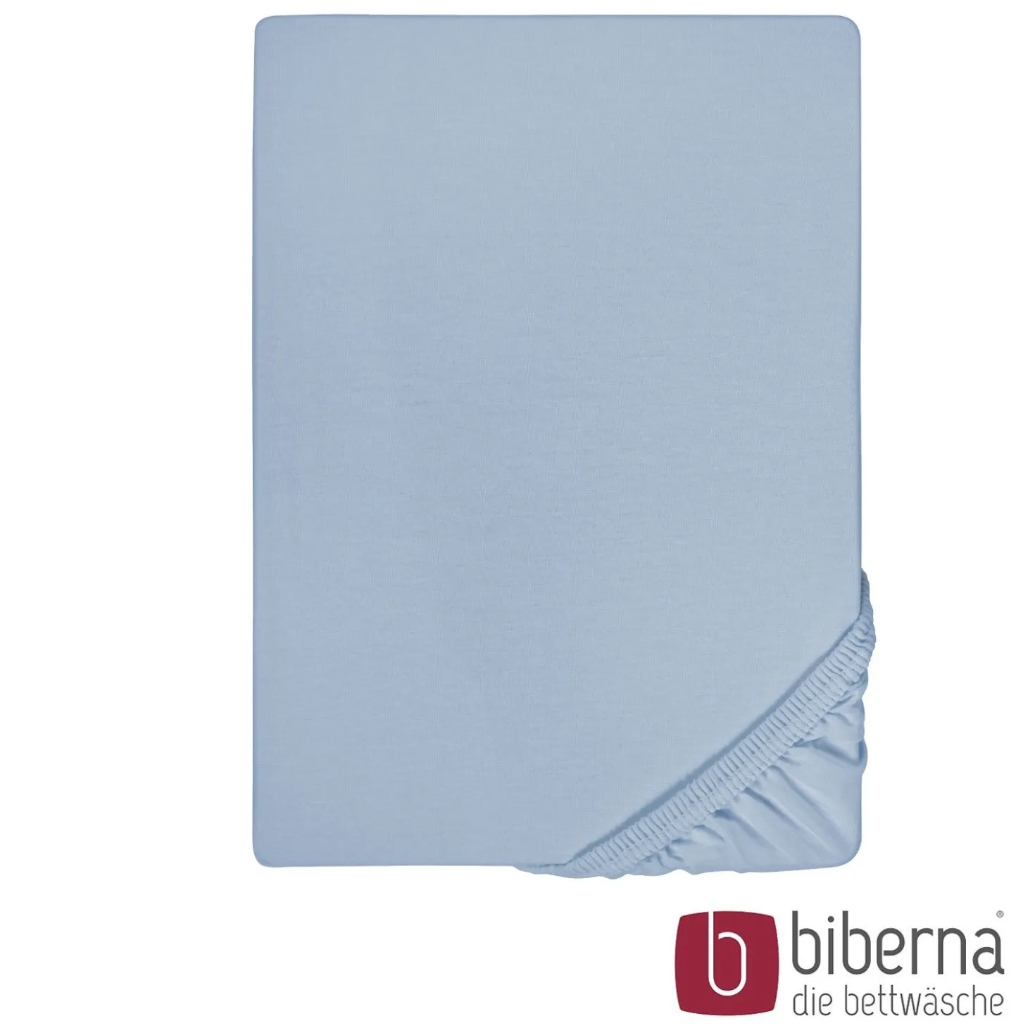biberna Feinjersey-Spannbetttuch eisblau, 1x 90x190 cm - 100x200 cm