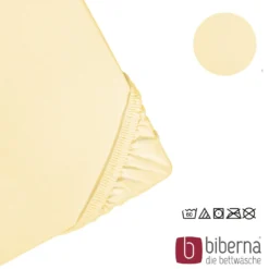 biberna Feinjersey-Spannbetttuch gelb, 1x 60x120 cm - 70x140 cm