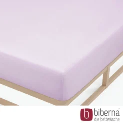 biberna Feinjersey-Spannbetttuch flieder, 1x 90x190 cm - 100x200 cm